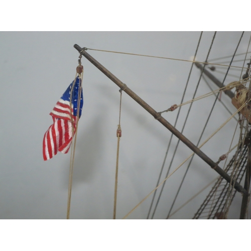 146 - A FINE 1:48 SCALE MODEL OF THE 44-GUN AMERICAN FRIGATE CONSTITUTION (