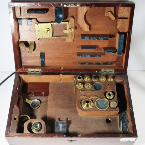 258 - A 'MOST IMPROVED' MICROSCOPE BY GEORGE ADAMS JUNIOR, LONDON, CIRCA 1795constructed in lacquered bras... 