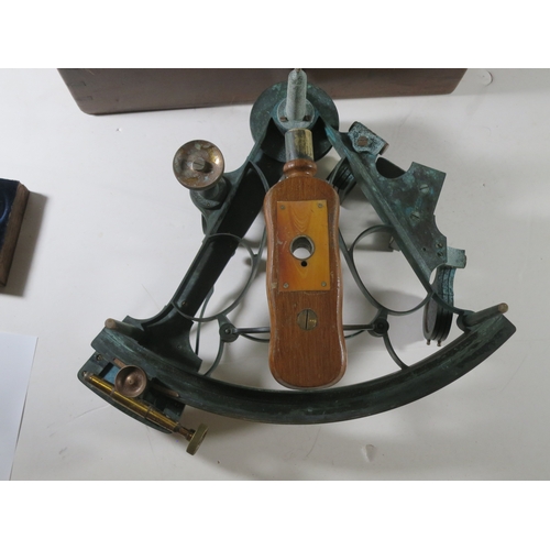 241 - A 7IN. RADIUS VERNIER SEXTANT BY HEATH AND CO., LONDON, CIRCA 1916with oxidised brass bell frame, in... 