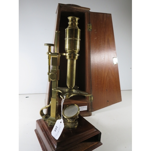 255 - A CUFF-TYPE MICROSCOPE BY DOLLOND, CIRCA 1800signed on the cruciform stage Dollond London, the squar... 