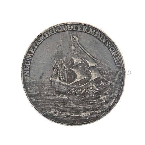 115 - A RARE ‘DOMINION OF THE SEAS’ MEDAL, 1639
the cast and chased medal by Nicholas Briot, obv. armoured... 