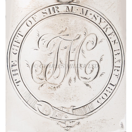 151 - Ø CAPTAIN HARDY'S HOT PUNCH JUG, CIRCA 1805
marked for Robert Garrard, London, 1804 and designed as ... 