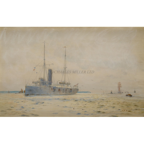 238 - δ ERIC TUFNELL (BRITISH, 1888-1978)
H.M.S. ‘Prince of Wales’ in Singapore 1941
Signed ‘E. Tufnell (l... 