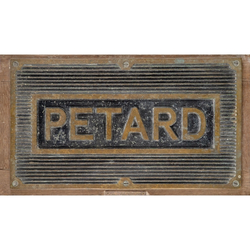 245 - A TREAD PLATE FROM H.M. DESTROYER PETARD, WHICH ASSISTED IN THE SINKING OF U-559 AND THE RECOVERY OF... 