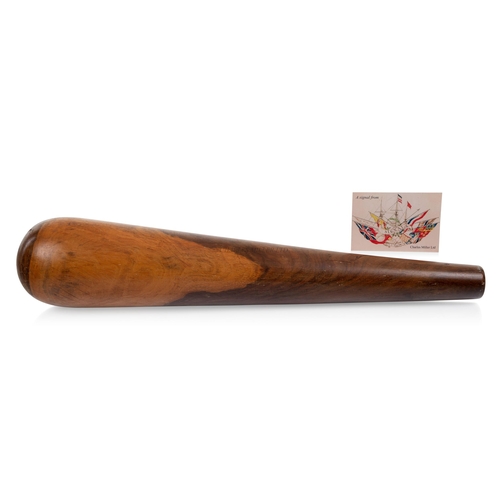 261 - A VERY LARGE LIGNUM VITAE FID, EARLY 20TH CENTURY
of typical tapering form with rounded end -- 30in.... 