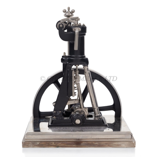 269 - A MODERN 1:20 SCALE DESK MODEL FOR A DIESEL ENGINE OF 1897
constructed in ebonised and polished stee... 