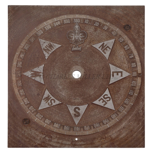 276 - A MASTER COMPASS CARD PRINTING PLATE BY MASSEELEY FOR SESTREL, CIRCA 1960
a spun steel plate with ra... 