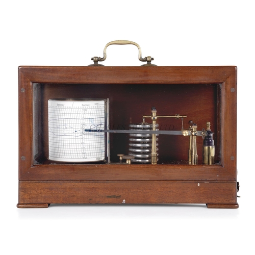 278 - RECORDING BAROGRAPH BY KELVIN BOTTOMLEY AND BAIRD LTD, CIRCA 1920 
lacquered-brass movement with eig... 