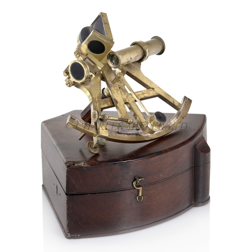 281 - 5IN. RADIUS VERNIER SEXTANT BY TROUGHTON LONDON, CIRCA 1800
with single cast lacquered brass 'TY' fr... 