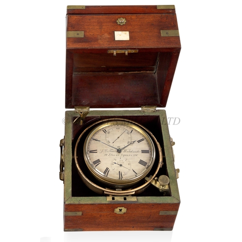 289 - AN EIGHT-DAY MARINE CHRONOMETER PROBABLY BY R. & W. ROSKELL AND RETAILED BY J.G. FAIERS LONDON C... 