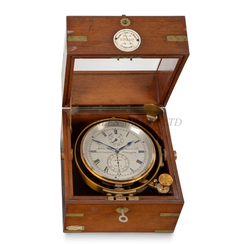 291 - A TWO-DAY MARINE CHRONOMETER BY KELVIN BOTTOMLEY & BAIRD LIMITED, GLASGOW, CIRCA 1925
the 4in. s... 