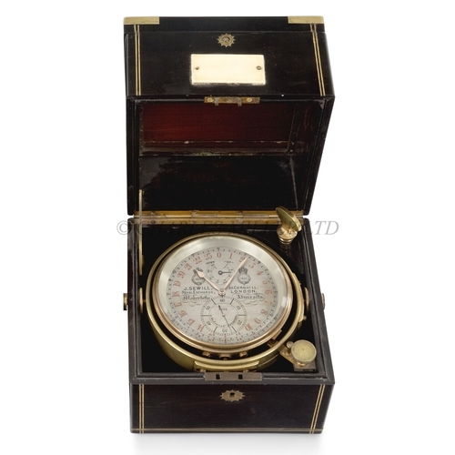 293 - AN UNUSUAL TWO-DAY MARINE CHRONOMETER BY J SEWILL, LONDON, CIRCA 1870
4in. silver dial signed 'J SEW... 