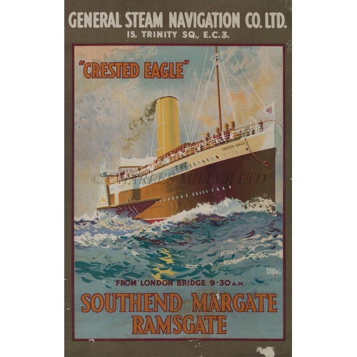 83 - AN ADVERTISING POSTER FOR THE GENERAL STEAM NAVIGATION CO. CRESTED EAGLE, CIRCA 1935
after Harry Hud... 