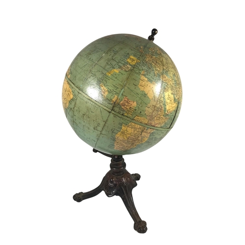 270 - 10IN. TERRESTRIAL GLOBE PUBLISHED BY PHILIPS LONDON, CIRCA 1961
12 two part coloured gores, maker's ... 