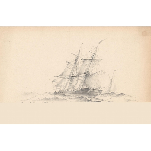 31 - C* A* C* (19TH CENTURY)
A collection of 9 pencil drawings, all with titles including Sloop of War, A... 