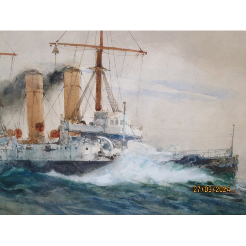 193 - CHARLES EDWARD DIXON (BRITISH, 1872-1934)
The Channel Fleet on manoeuvres led by its flagship H.M.S.... 