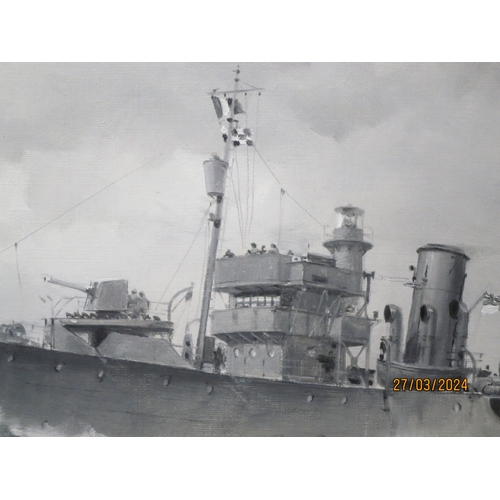 231 - δ CHARLES EDDOWES TURNER (BRITISH, 1883-1965)
A Flower Class Corvette escorting a convoy
Signed ‘C.E... 