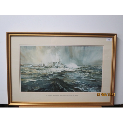 255 - δ BRIAN ENTWISTLE (BRITISH, 20TH CENTURY)
H.M.S. ‘Campbell’ steaming off the Faroes in World War II
... 