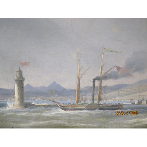 55 - WILLIAM JOHN HUGGINS (BRITISH, 1781-1845)
The Irish paddle packet 'Shannon' off Poolbeg Lighthouse, ... 