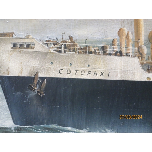 69 - δ ROBERT G. LLOYD (BRITISH, B. 1969)
The Pacific Steam Navigation Co. MV 'Cotopaxi' in heavy weather... 