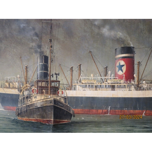 97 -  δ ROBERT G. LLOYD (BRITISH, B. 1969)
The Blue Star cargo liner 'Empire Star' at Cape Town in 1938
S... 