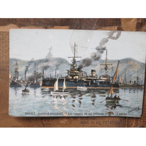 192 - FRENCH SCHOOL (LATE 19TH CENTURY)
Study of the French battleship 'Bouvet', circa 1898
Coloured chalk... 