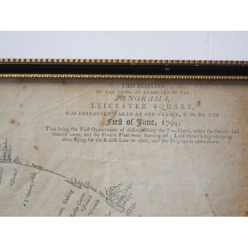 131 - A RARE GUIDE SHEET TO ROBERT BARKER'S CIRCULAR PANORAMA OF THE GLORIOUS 1ST OF JUNE 1794
published b... 