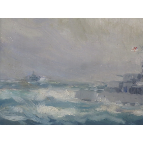 248 - δ RICHARD WILLIS (BRITISH, B. 1924)
M.T.B. '758' at speed
Signed and dated 'Richard Willis 1988'
Oil... 