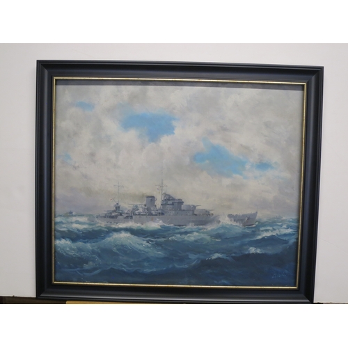 248 - δ RICHARD WILLIS (BRITISH, B. 1924)
M.T.B. '758' at speed
Signed and dated 'Richard Willis 1988'
Oil... 