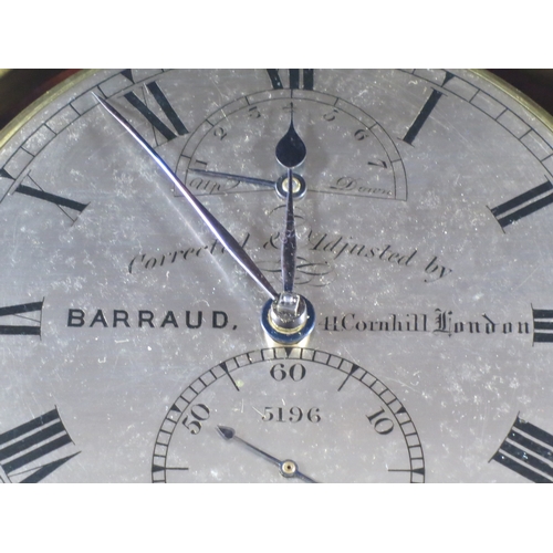 288 - EIGHT-DAY MARINE CHRONOMETER BY BARRAUD, LONDON, CIRCA 1830
4¼in. silvered dial signed 'BARRAUD Lond... 