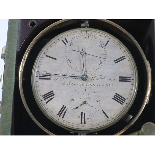 289 - AN EIGHT-DAY MARINE CHRONOMETER PROBABLY BY R. & W. ROSKELL AND RETAILED BY J.G. FAIERS LONDON C... 