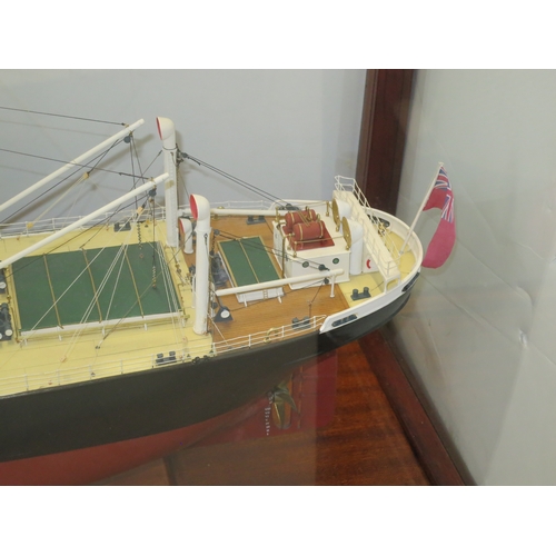 64 - A BUILDER'S-STYLE MODEL BY NORMAN HILL FOR THE S.S. SINNINGTON COURT, ORIGINALLY BUILT BY ARMSTRONG,... 