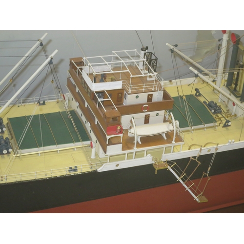 64 - A BUILDER'S-STYLE MODEL BY NORMAN HILL FOR THE S.S. SINNINGTON COURT, ORIGINALLY BUILT BY ARMSTRONG,... 