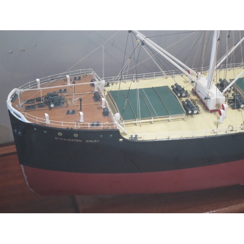 64 - A BUILDER'S-STYLE MODEL BY NORMAN HILL FOR THE S.S. SINNINGTON COURT, ORIGINALLY BUILT BY ARMSTRONG,... 