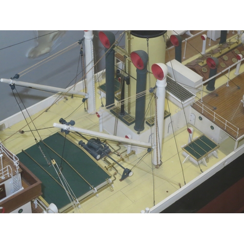 64 - A BUILDER'S-STYLE MODEL BY NORMAN HILL FOR THE S.S. SINNINGTON COURT, ORIGINALLY BUILT BY ARMSTRONG,... 