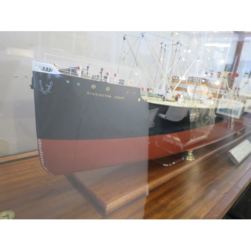 64 - A BUILDER'S-STYLE MODEL BY NORMAN HILL FOR THE S.S. SINNINGTON COURT, ORIGINALLY BUILT BY ARMSTRONG,... 