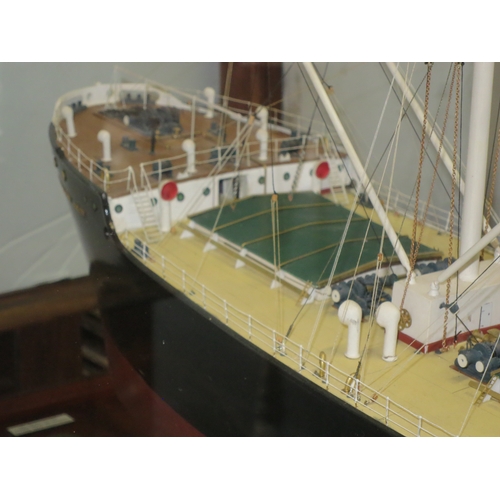 64 - A BUILDER'S-STYLE MODEL BY NORMAN HILL FOR THE S.S. SINNINGTON COURT, ORIGINALLY BUILT BY ARMSTRONG,... 