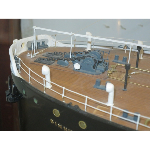 64 - A BUILDER'S-STYLE MODEL BY NORMAN HILL FOR THE S.S. SINNINGTON COURT, ORIGINALLY BUILT BY ARMSTRONG,... 