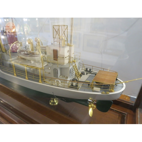 91 - A RARE BUILDER'S MODEL FOR THE WHALER SHUSA, BUILT BY SMITH'S DOCK CO. LTD. FOR THE SOUTH GEORGIA CO... 