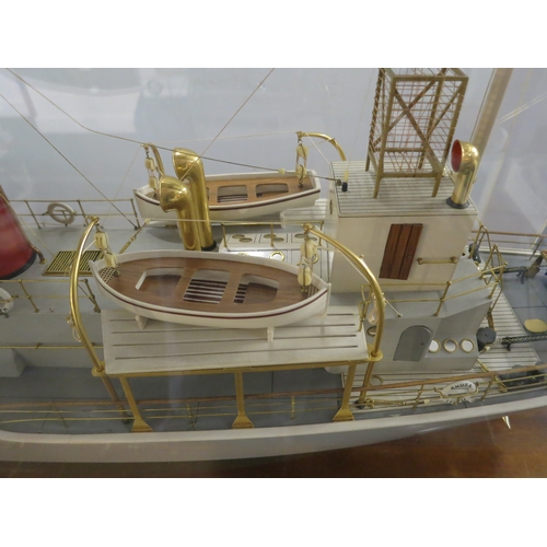 91 - A RARE BUILDER'S MODEL FOR THE WHALER SHUSA, BUILT BY SMITH'S DOCK CO. LTD. FOR THE SOUTH GEORGIA CO... 