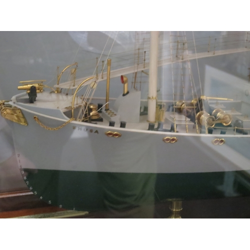 91 - A RARE BUILDER'S MODEL FOR THE WHALER SHUSA, BUILT BY SMITH'S DOCK CO. LTD. FOR THE SOUTH GEORGIA CO... 