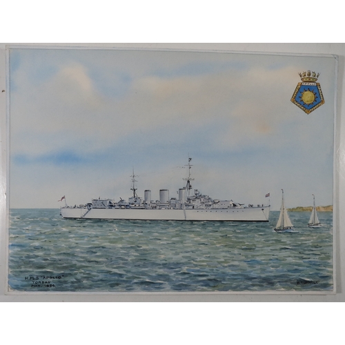 237 - G. A. KITCHIN NAVAL SCHOOL (20TH CENTURY)
H.M.S. 'Rodney'
Signed 'G.A. Kitchin 17.3.43' (lower right... 