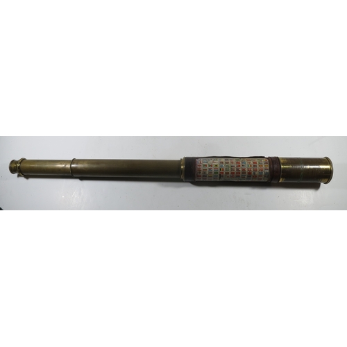 272 - A 19TH CENTURY 1½IN. FOUR DRAW TELESCOPE BY BAKER LONDON
nickel-plated with baleen-covered main tube... 