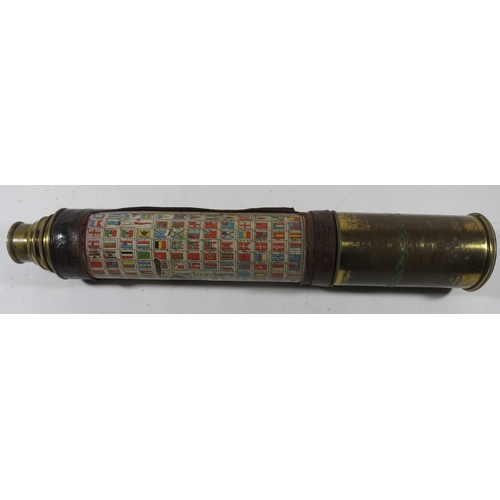 272 - A 19TH CENTURY 1½IN. FOUR DRAW TELESCOPE BY BAKER LONDON
nickel-plated with baleen-covered main tube... 