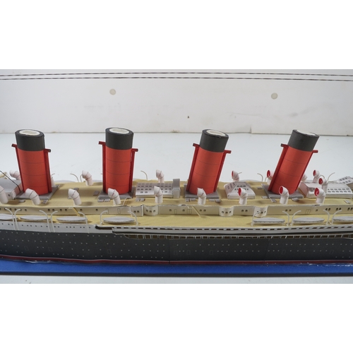 73 - A FINE BUILDER'S MODEL FOR THE R.M.S. AQUITANIA, CONSTRUCTED BY JOHN BROWN & CO., CLYDEBANK FOR ... 