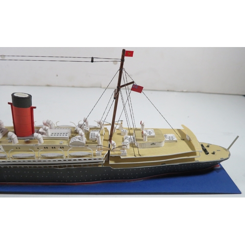 73 - A FINE BUILDER'S MODEL FOR THE R.M.S. AQUITANIA, CONSTRUCTED BY JOHN BROWN & CO., CLYDEBANK FOR ... 