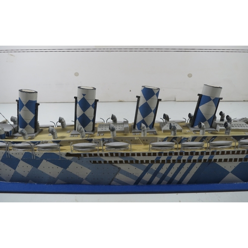 73 - A FINE BUILDER'S MODEL FOR THE R.M.S. AQUITANIA, CONSTRUCTED BY JOHN BROWN & CO., CLYDEBANK FOR ... 