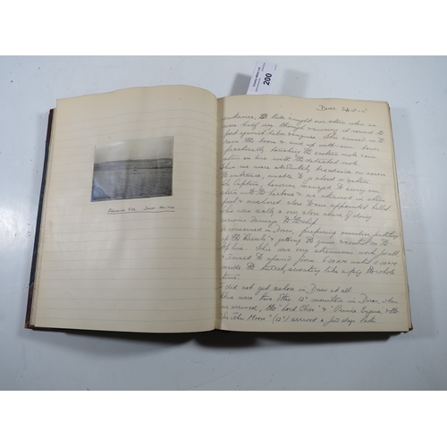 200 - A MIDSHIPMAN'S JOURNAL FOR H.M. SHIPS NELSON & DRAKE
kept by W. St. G. Abbott between May 15th 1... 