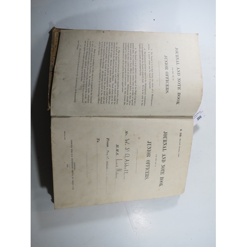 200 - A MIDSHIPMAN'S JOURNAL FOR H.M. SHIPS NELSON & DRAKE
kept by W. St. G. Abbott between May 15th 1... 