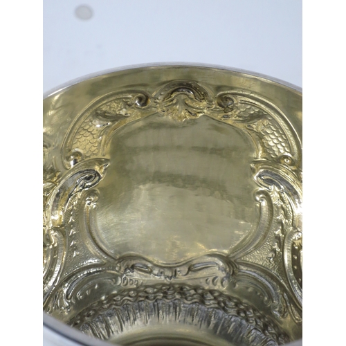 32 - A 19TH CENTURY SILVER YACHTING TROPHY
comprising a two handled covered cup repoussé yacht racing sce... 